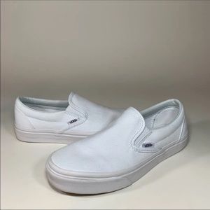 all white slip on vans
